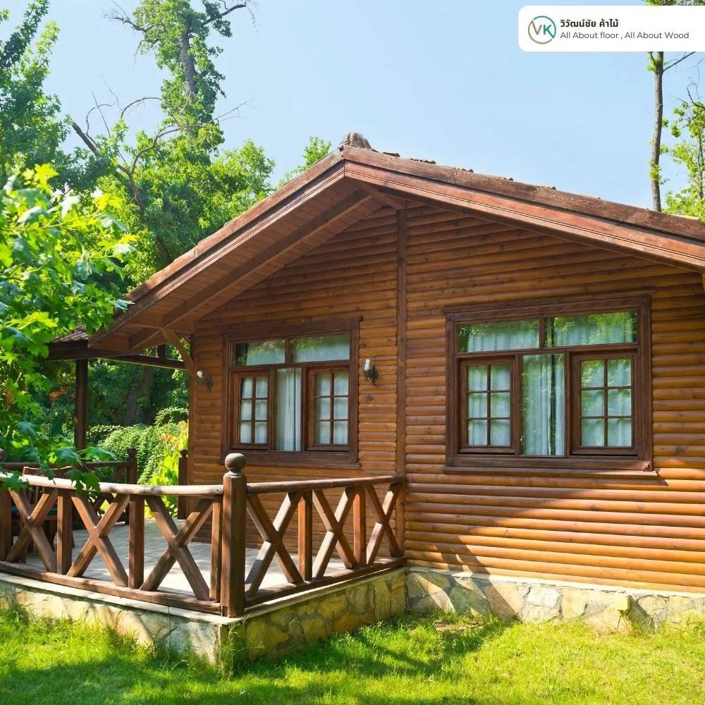 ตัวอย่างการใช้งานสีสินค้า TOA WoodStain สีย้อมไม้ ชนิดด้าน สำหรับบ้านไม้และรั้วไม้ภายนอก