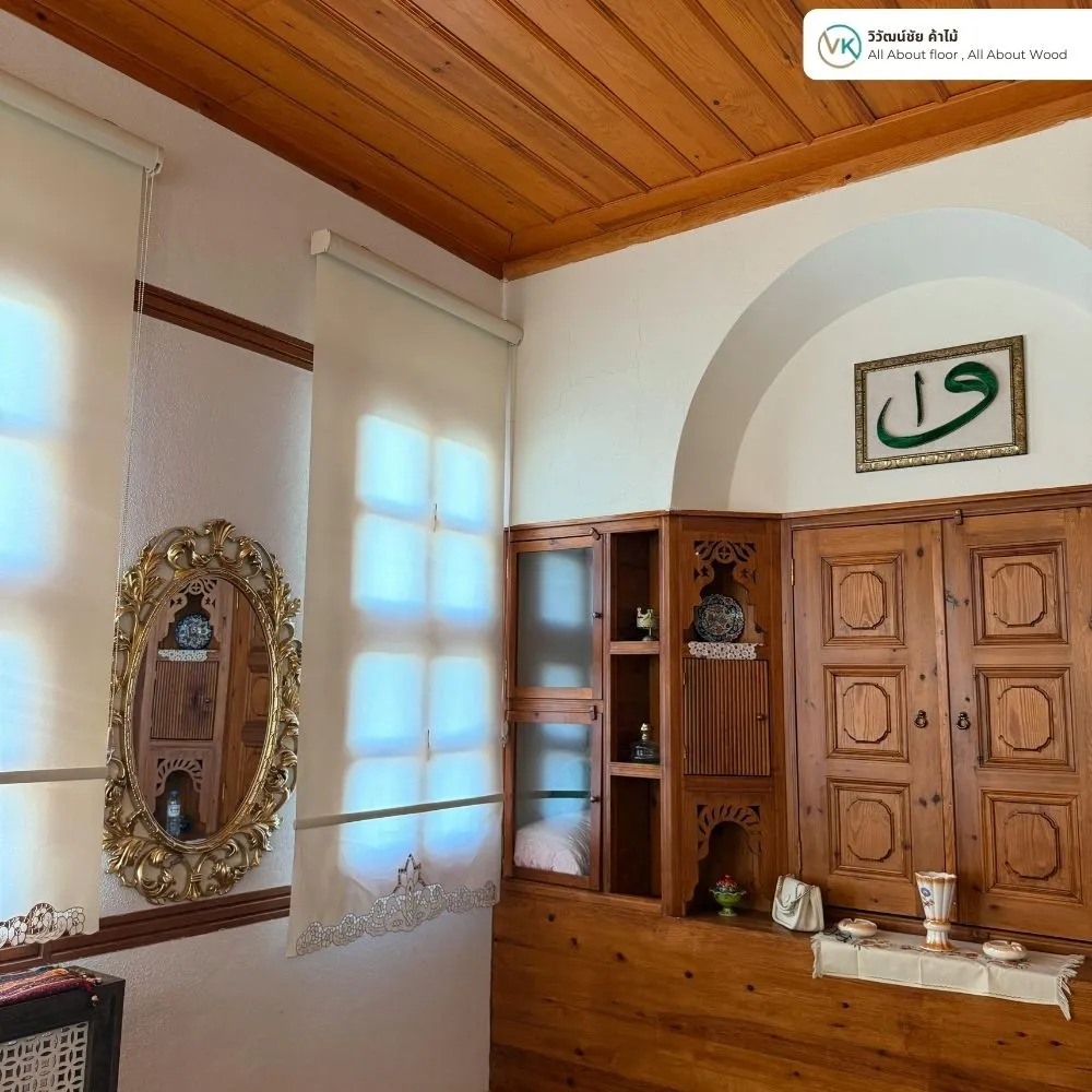 toa-woodstain-semi-gloss-exterior-application รตัวอย่างมช้งาน สินค้าTOA WoodStain กึ่งเงา บนบ้านไม้ภายนอกให้ลายไม้ชัดเจน