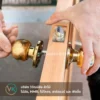 door-knob-usage-example ตัวอย่างการใช้งานลูกบิดประตู สำหรับติดตั้งกับประตูไม้ภายในอาคาร
