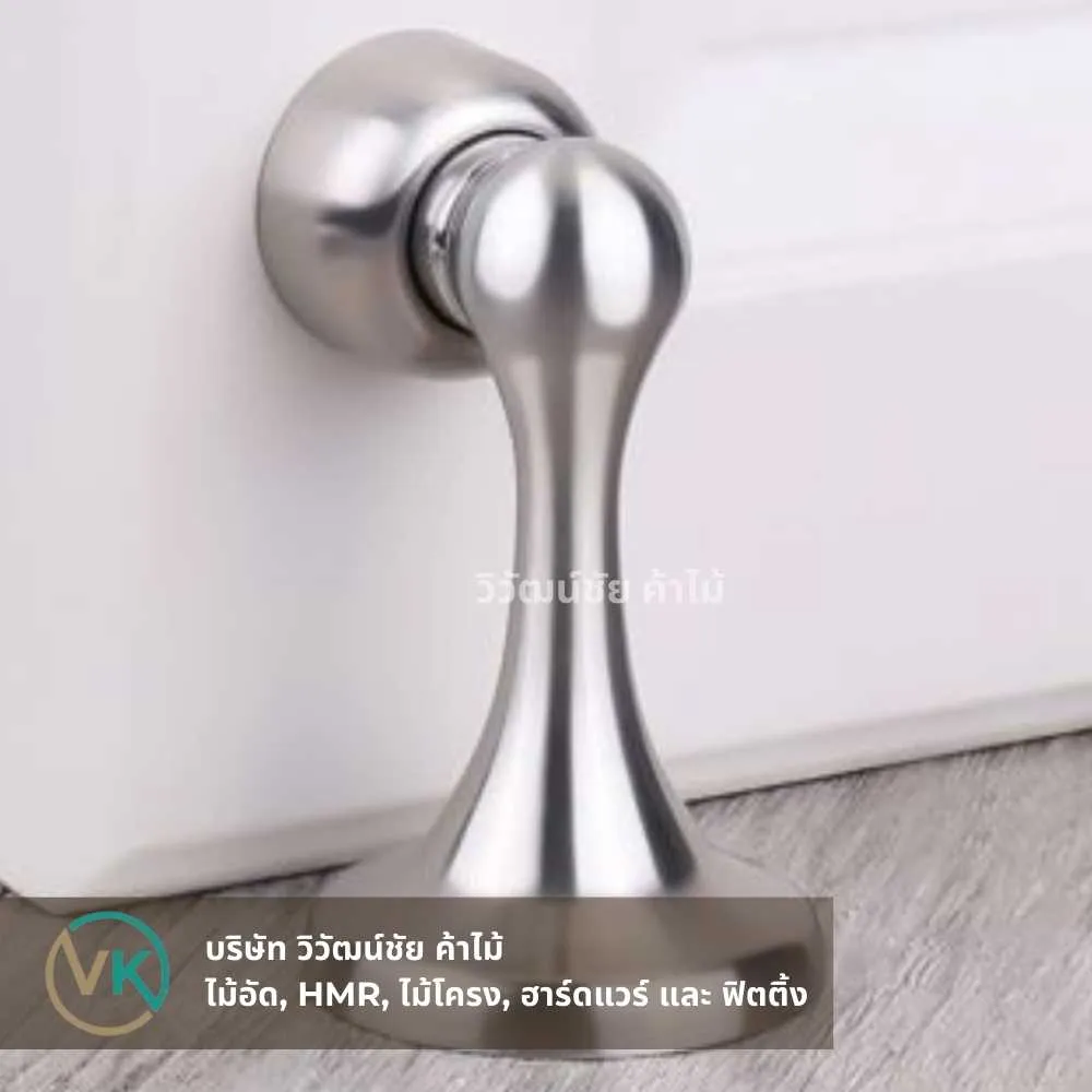 ตัวอย่างการใช้งานกันชนประตู สำหรับป้องกันประตูกระแทกผนัง