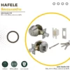 HAFELE กุญแจลิ้นตายสแตนเลสสตีล รุ่นมาตรฐาน แบบ A กุญแจลิ้นตายหางปลาบิด สีสแตนเลสด้าน