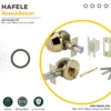 HAFELE กุญแจลิ้นตายสแตนเลสสตีล รุ่นมาตรฐาน แบบ A กุญแจลิ้นตายหางปลาบิด สีทองเหลืองเงา