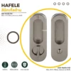 hafele-zinc-alloy-door-handle-matte-nickel HAFELE มือจับประตูซิงค์อัลลอยด์สีโครมเงา ดีไซน์ทันสมัย แข็งแรง เหมาะสำหรับประตูบานเลื่อนและประตูภายใน
