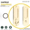 hafele-zinc-alloy-door-handle-polished-brass HAFELE มือจับประตูซิงค์อัลลอยด์สีทองเหลืองเงา ดีไซน์หรู เหมาะสำหรับประตูบานเลื่อนและงานเฟอร์นิเจอร์