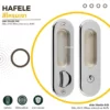 hafele-zinc-alloy-door-handle-polished-chrome HAFELE มือจับประตูซิงค์อัลลอยด์สีนิกเกิ้ลด้าน ดีไซน์เรียบ แข็งแรง เหมาะสำหรับประตูบานเลื่อนและประตูภายใน