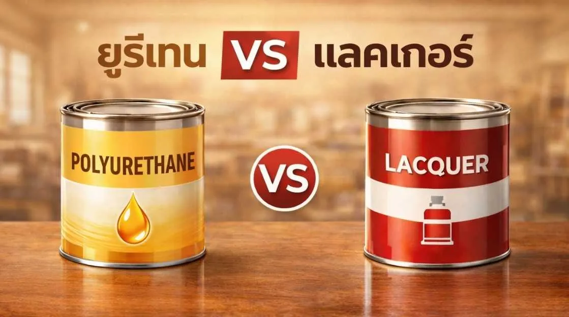 ยูรีเทน VS แลคเกอร์ ต่างกันหรือไม่ เปรียบเทียบสารเคลือบไม้เพื่อเลือกให้เหมาะกับงานไม้