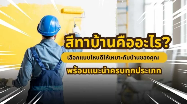 คู่มือเลือกสีทาบ้านครบทุกประเภท สำหรับบ้านที่ต้องการทั้งความสวยงามและความทนทาน