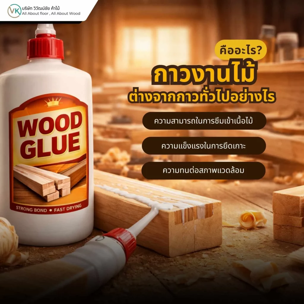 กาวงานไม้คืออะไร ต่างจากกาวทั่วไปอย่างไร เปรียบเทียบคุณสมบัติและการใช้งาน