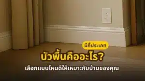 ภาพเปรียบเทียบบัวพื้นแต่ละประเภทสำหรับใช้งานในบ้านและงานตกแต่งภายใน