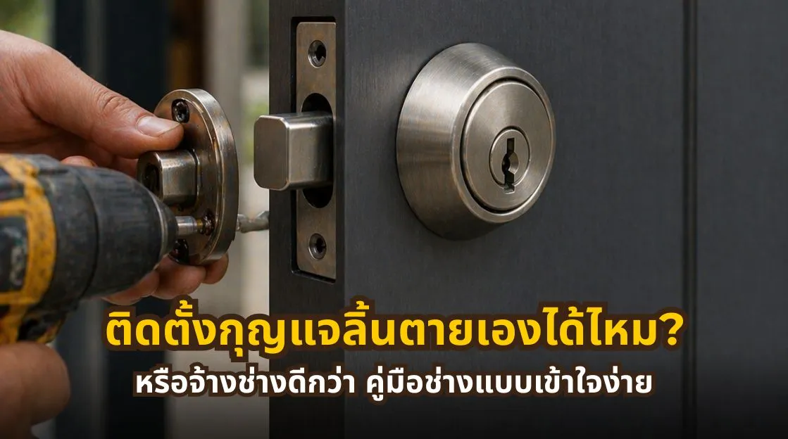 ติดตั้งกุญแจลิ้นตายเองได้ไหม พร้อมขั้นตอนติดตั้งและเปรียบเทียบทำเองกับจ้างช่าง