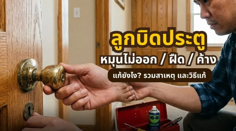 ลูกบิดประตูหมุนไม่ออก ฝืด หรือค้าง พร้อมสาเหตุ วิธีแก้ และวิธีดูแลลูกบิดประตู