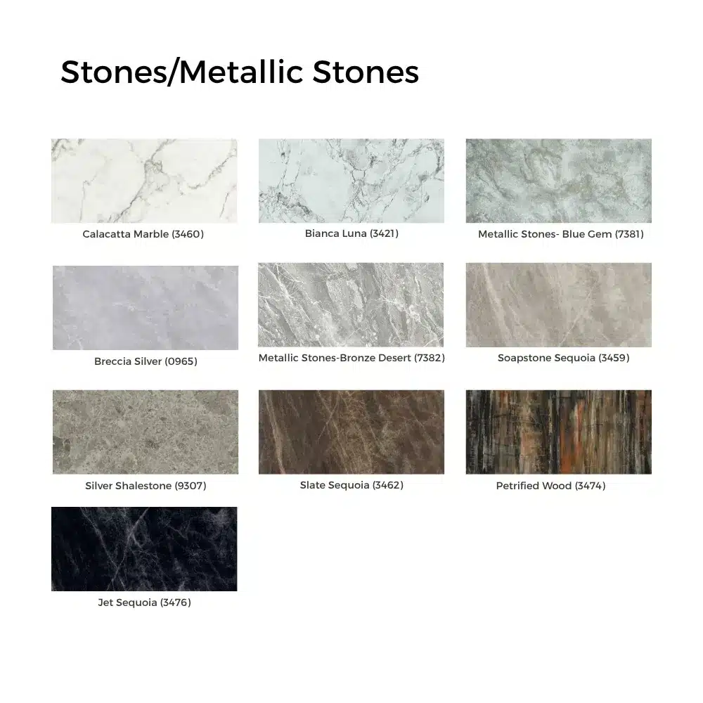formica-marble-laminate-color-collection หน้ารวมสีแผ่นลามิเนตลายหินอ่อน Formica หลากหลายลวดลายและเฉดสีสำหรับงานตกแต่งภายใน