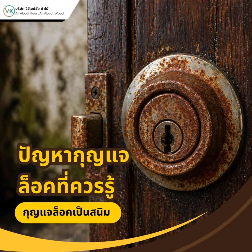 กุญแจล็อคเป็นสนิม จากความชื้นและการใช้งานภายนอก