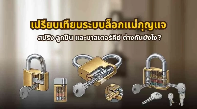 เปรียบเทียบระบบล็อกแม่กุญแจ สปริง ลูกปืน และมาสเตอร์คีย์ ต่างกันยังไง