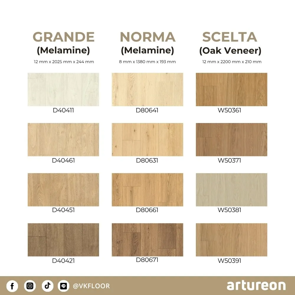 artureon-flooring-full-color-collection (1) สีทั้งหมดของพื้น Artureon Engineered Swiss Floor หลากหลายลายไม้สำหรับงานตกแต่งภายใน