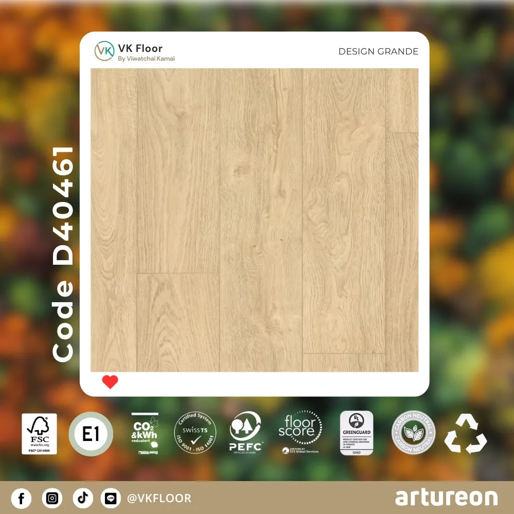 artureon-grande-d40461-color-code สีรหัส GRANDE D40461 พื้น Engineered Swiss Floor จาก Artureon โทนไม้ธรรมชาติ