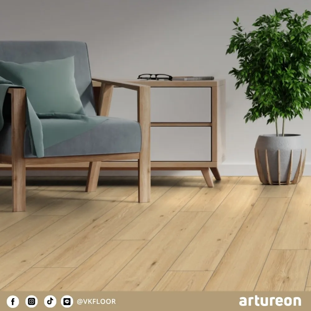 norma-d80631-living-room-flooring-artureon ตัวอย่างการใช้งานพื้น Norma D80631 ในโถงทางเดินภายในบ้านจาก Artureon