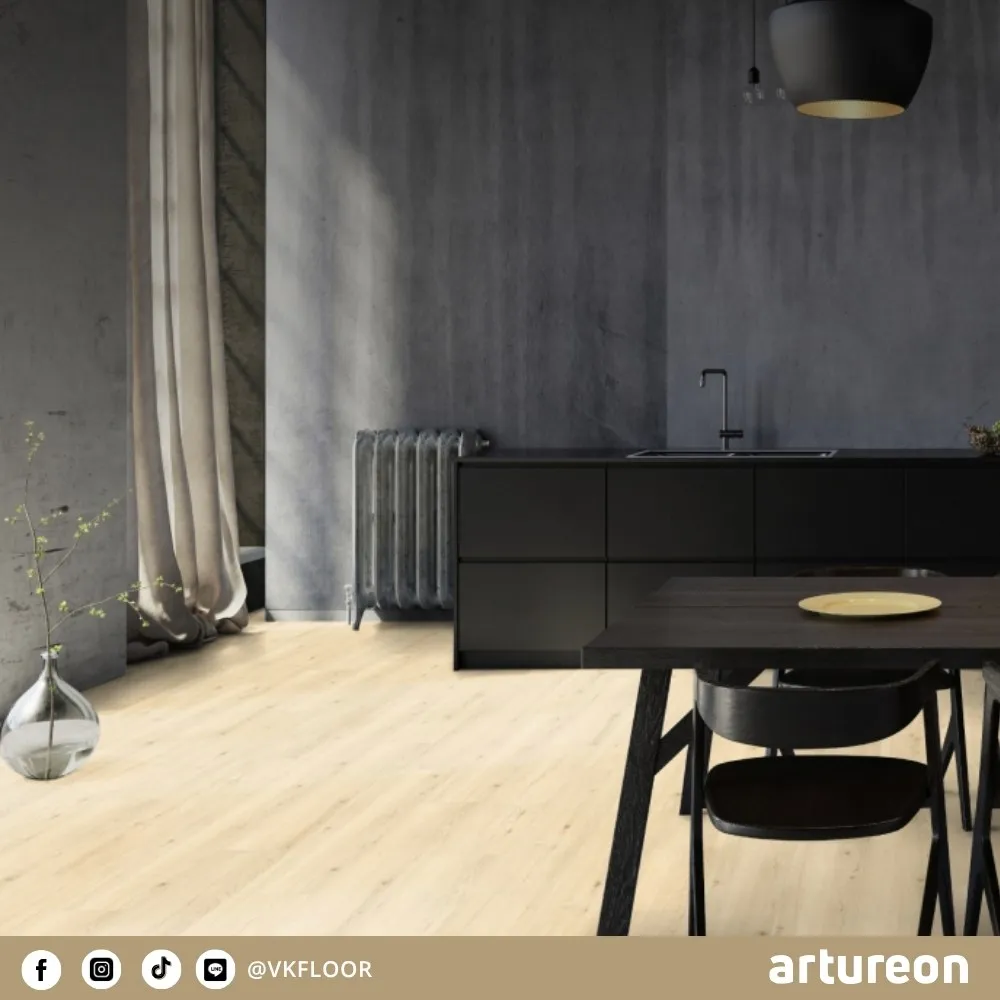norma-d80641-living-room-flooring-artureon ตัวอย่างการใช้งานพื้น Norma D80641 ในโถงทางเดินภายในบ้านจาก Artureon