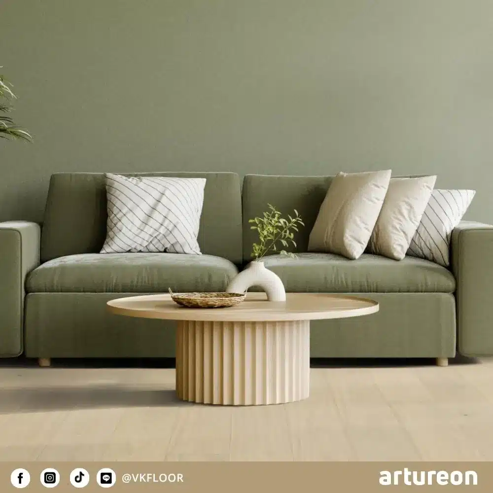 scelta-w50381-living-room-flooring-artureon ตัวอย่างการใช้งานพื้น SCELTA W50381 ในโถงทางเดินภายในบ้านจาก Artureon