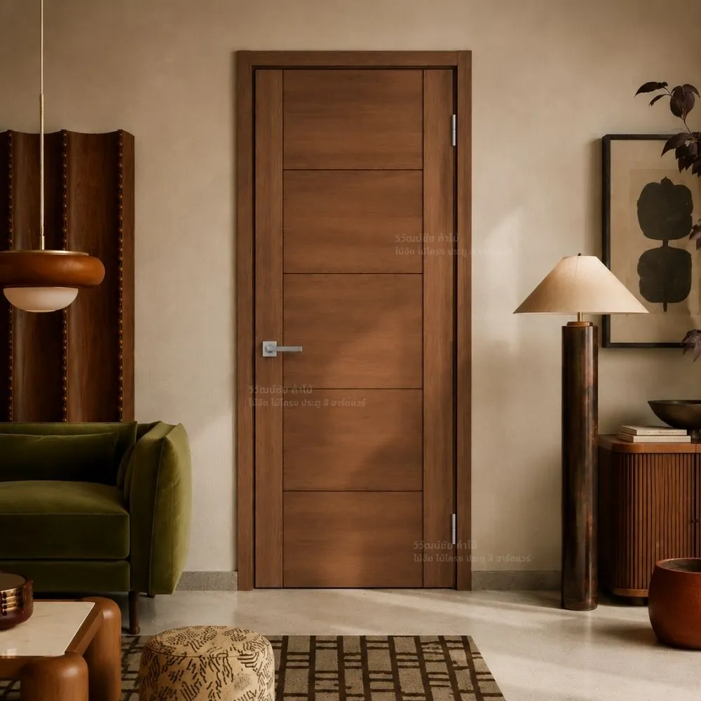 modern-interior-with-mlm106700-mag2-oak-door. ประตูปิดผิวเมลามีน MLM106700 MAG2 ลายไม้โอ๊ค ตัวอย่างงานตกแต่งภายในสไตล์โมเดิร์น