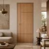 modern-interior-with-mlm10780-me4-teak-door ประตูปิดผิวเมลามีน MLM10780 ME4 ลายไม้สัก ตัวอย่างงานตกแต่งภายในสไตล์โมเดิร์น