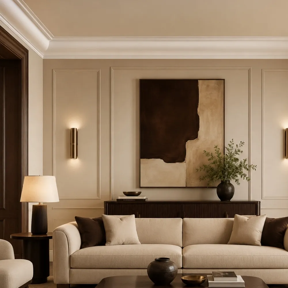 polyurethane-model-014-interior-design ตัวอย่างการใช้งานบัวโพลียูรีเทน รุ่น 014 สำหรับตกแต่งผนังและเพดานภายใน