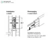 2-section-drawer-slide-45-black-galvanized-dimensions ขนาดรางลิ้นชักแบบสองตอน 45 สีกัลวาไนซ์ดำ