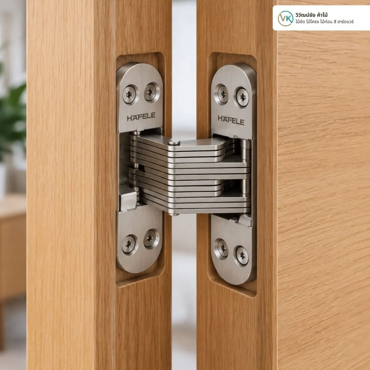 concealed-hinge-for-thick-wood-application ตัวอย่างการใช้งานบานพับซ่อน สำหรับไม้หนา