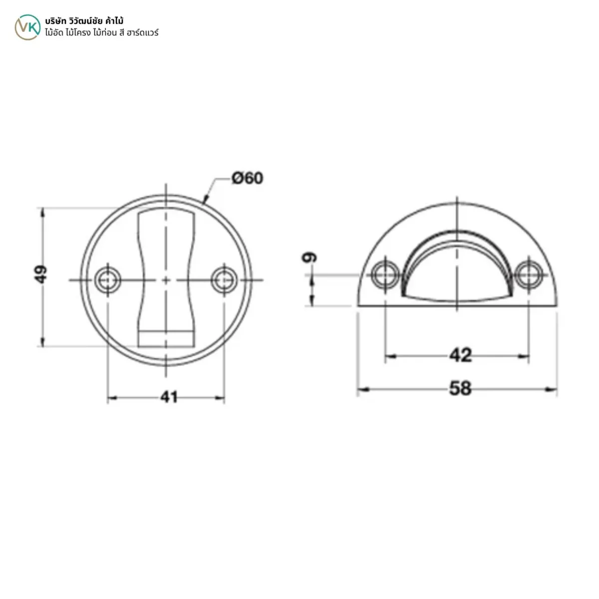 magnetic-door-stopper-dimensions ขนาดกันชนประตูแม่เหล็ก