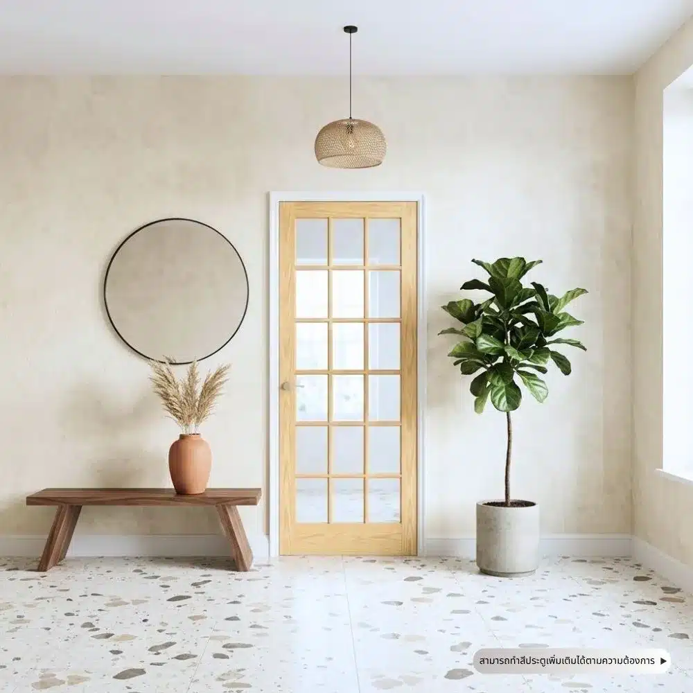 pine-wood-door-model-020-application ตัวอย่างการใช้งานประตูไม้สน รุ่น 020 ในพื้นที่บ้าน