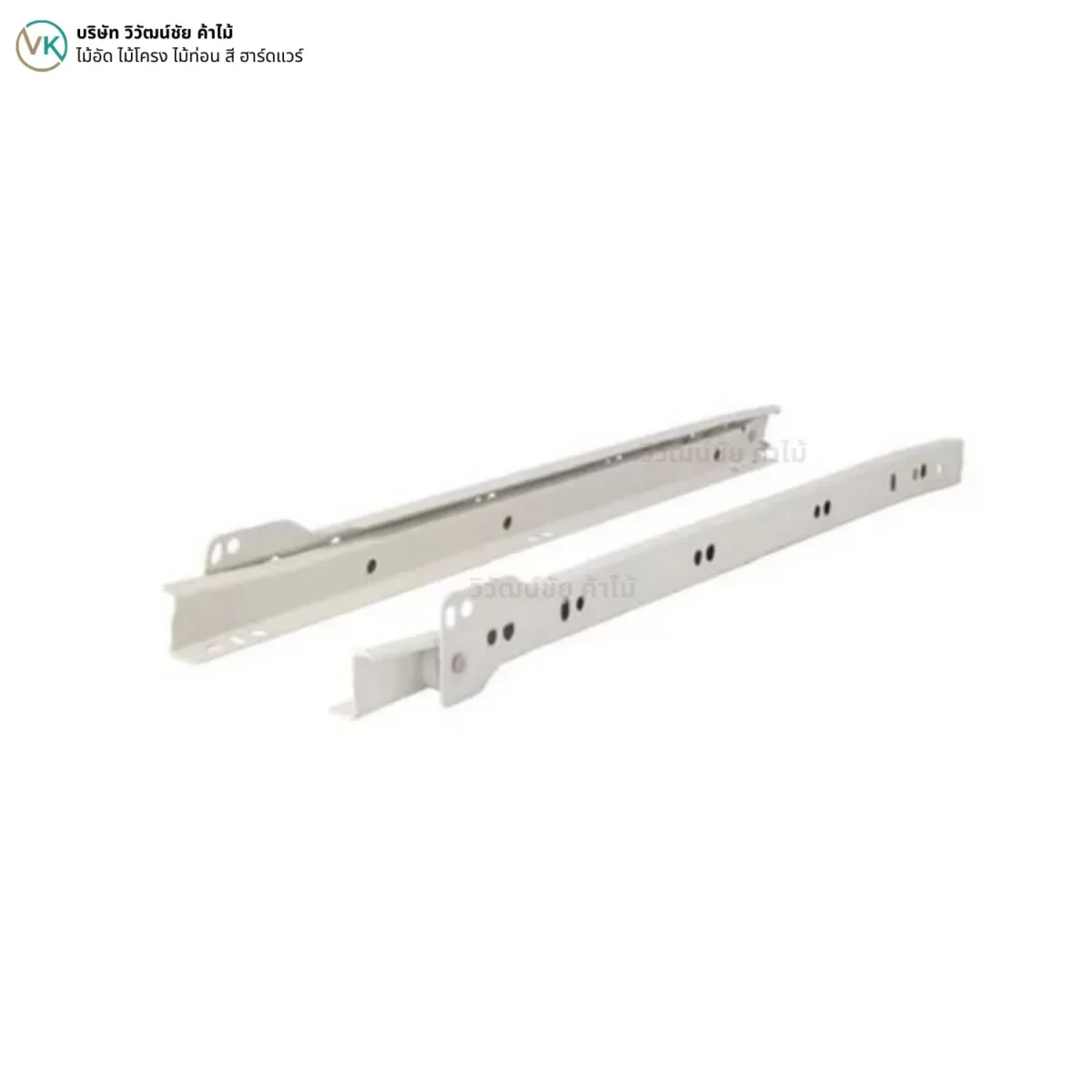single-roller-undermount-drawer-slide-cream-10-inch-cover-02 รางลูกล้อตอนเดียวรับใต้สีครีม 10 นิ้ว
