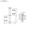 stainless-steel-butt-hinge-102x64x2-5mm-dimensions ขนาดบานพับผีเสื้อสแตนเลส 102x64x2.5 มม.