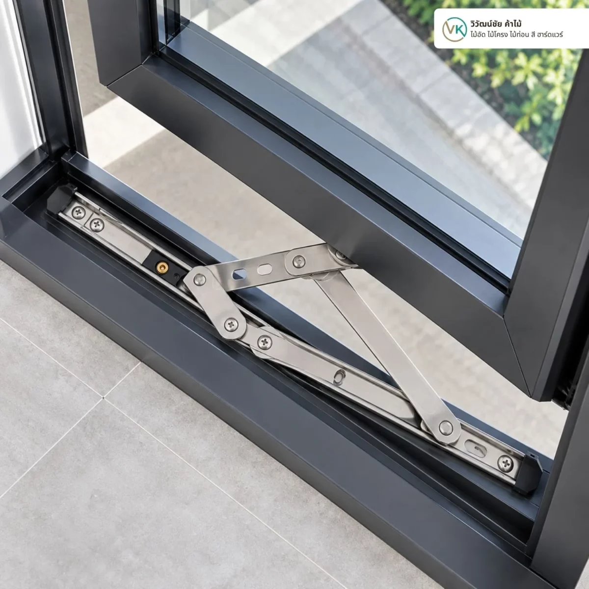 stainless-steel-e-shape-window-hinge-application ตัวอย่างการใช้งานบานพับหน้าต่างสแตนเลสสตีลรูปตัว E