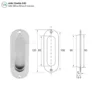stainless-steel-recessed-door-handle-dimensions ขนาดมือจับประตูฝังสแตนเลสสตีล พร้อมรายละเอียดมิติและสัดส่วน