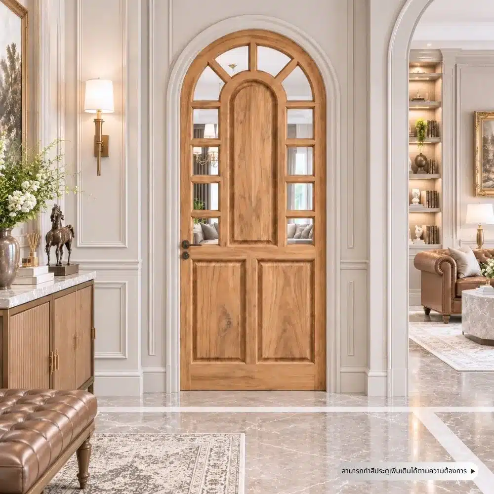 teak-wood-door-model-012-interior-example ตัวอย่างการใช้งานประตูไม้สัก รุ่น 012 ภายในบ้าน