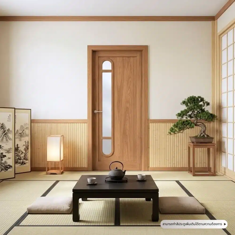 teak-wood-door-model-014-application ตัวอย่างการใช้งานประตูไม้สัก รุ่น 014 ภายในบ้าน