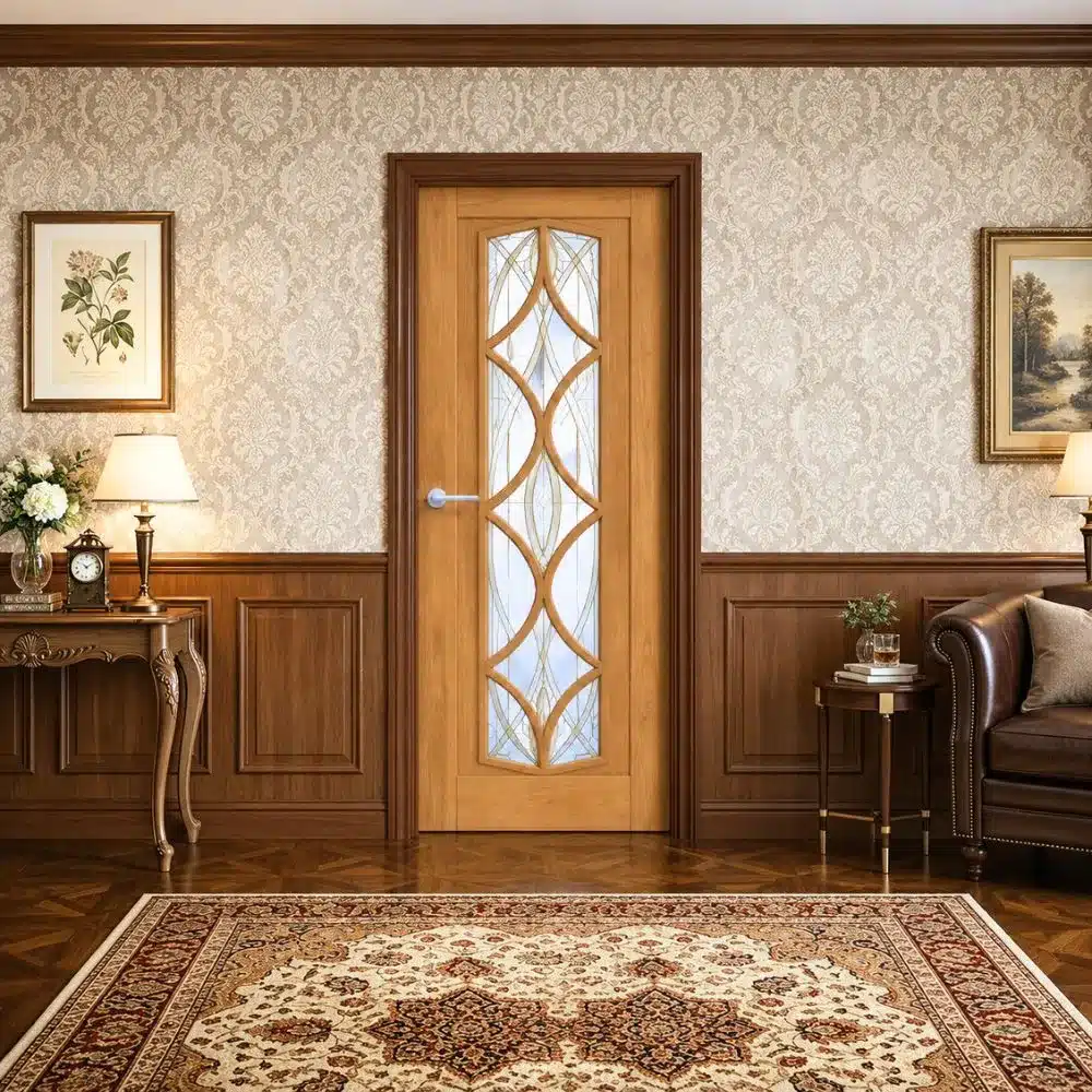 teak-wood-door-model-016-application ตัวอย่างการใช้งานประตูไม้สัก รุ่น 016 ภายในบ้าน