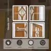 teak-wood-door-model-016-four-angle-details ประตูไม้สัก รุ่น 016 ภาพรายละเอียด 4 มุมของบานประตูและงานไม้