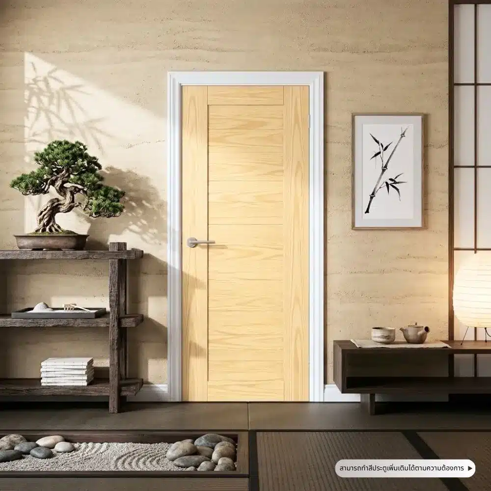 teak-wood-door-model-017-application ตัวอย่างการใช้งานประตูไม้สน รุ่น 017 ในพื้นที่บ้าน