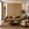 wpc-w-014-interior-application ตัวอย่างการใช้งานไม้ระแนง WPC รุ่น W-014 ตกแต่งผนังภายในบ้าน