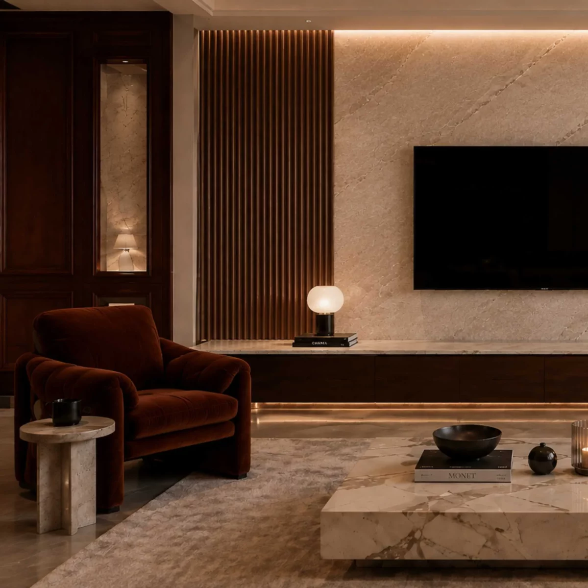 wpc-w-017-interior-wall-panel-application ตัวอย่างการใช้งานไม้ระแนง WPC รุ่น W-017 ตกแต่งผนังภายในบ้าน