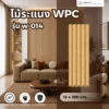 wpc-wall-panel-w-014 รายละเอียดไม้ระแนง WPC รุ่น W-014 รูปแบบพื้นผิวระแนงสำหรับงานตกแต่ง