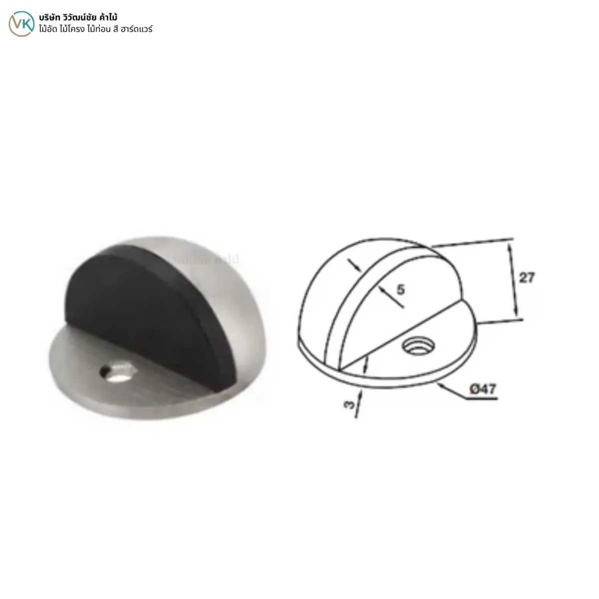 zinc-alloy-floor-door-stopper-cover-02 กันชนประตูติดพื้นซิงค์อัลลอยด์