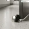 zinc-alloy-floor-door-stopper-installation-example ตัวอย่างติดตั้งกันชนประตูติดพื้นซิงค์อัลลอยด์กับบานประตู