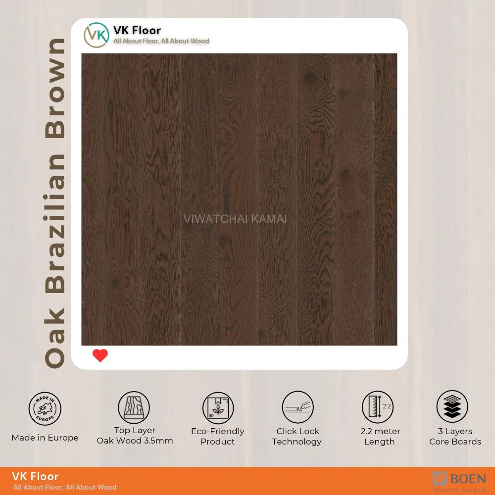 boen-composite-flooring-oak-brazilian-brown BOEN Oak Brazilian Brown พื้นไม้คอมพาวด์โทนน้ำตาล | วิวัฒน์ชัยค้าไม้