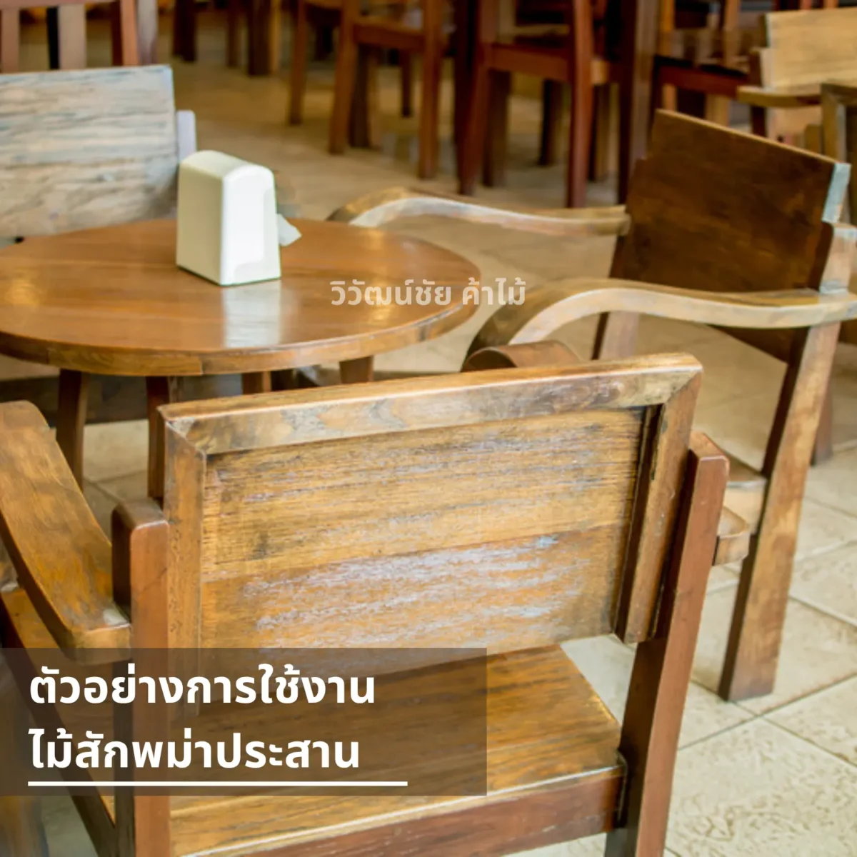 ไม้ประสาน วิวัฒน์ชัยค้าไม้ ไม้สักพม่า ตัวอย่างโต๊ะและเก้าอี้ไม้ในร้านอาหาร ไม้ประสาน วิวัฒน์ชัยค้าไม้ ไม้สักพม่า ตัวอย่างโต๊ะและเก้าอี้ไม้ในร้านอาหาร