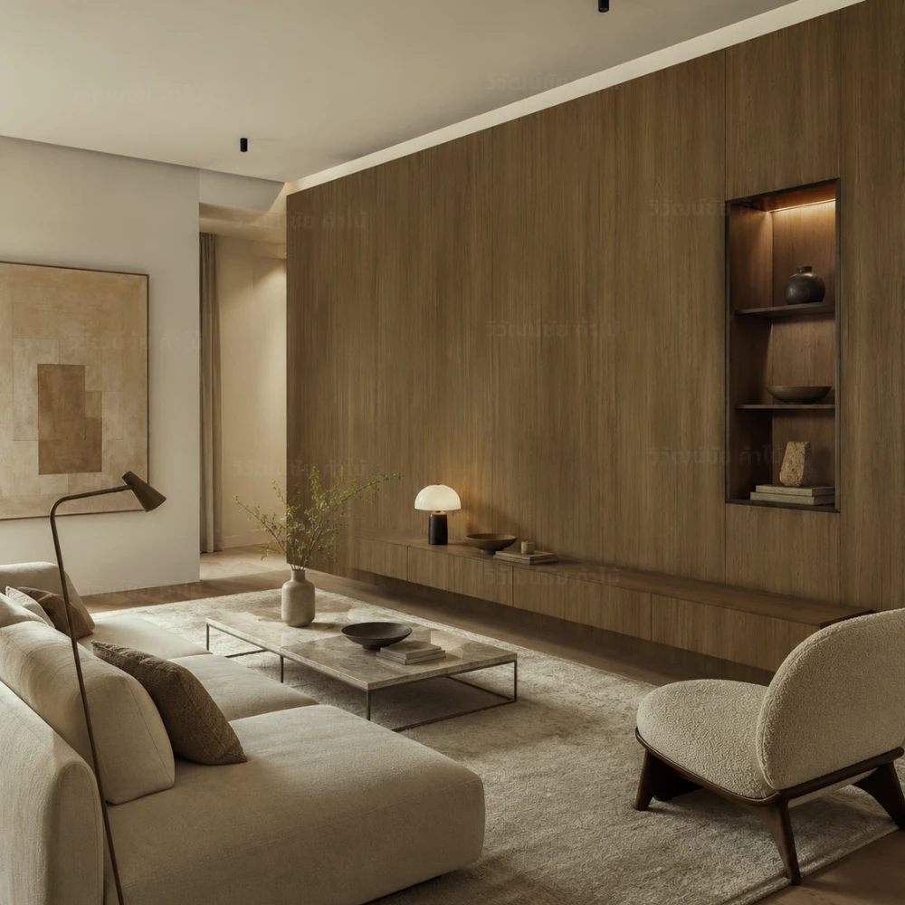 ลามิเนตปิดผิวเฟอร์นิเจอร์ Toffee Blackwood รหัส 9437D8 ตัวอย่างการใช้งานจริง