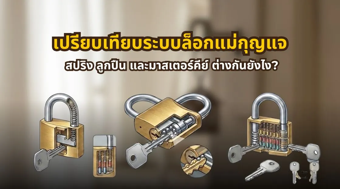 เปรียบเทียบระบบล็อกแม่กุญแจ สปริง ลูกปืน และมาสเตอร์คีย์ ต่างกันอย่างไร