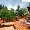 สีย้อมพื้นไม้ TOA Decking Stain ชนิดด้าน ตัวอย่างระเบียงไม้ในสวน สีย้อมพื้นไม้ TOA Decking Stain ชนิดด้าน ตัวอย่างระเบียงไม้ในสวน